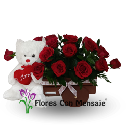 G5 Carreta de rosas con peluche