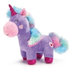 Unicornio lavanda y cola arcoiris 28cm